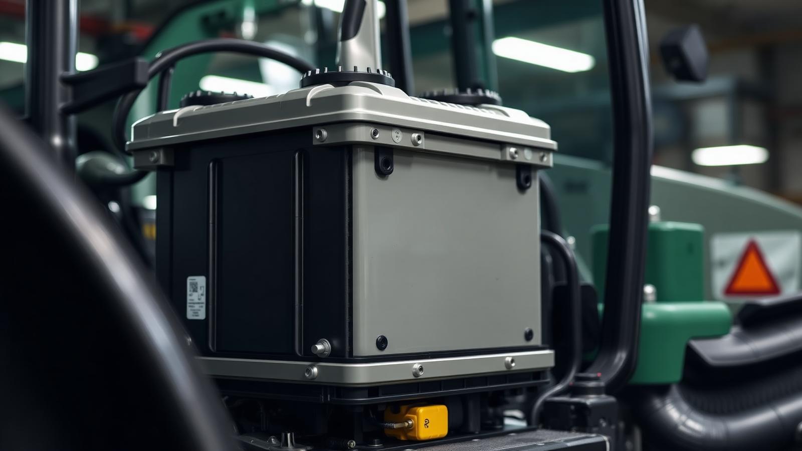 Battery pack and energy storage detail on a generic electric tractor